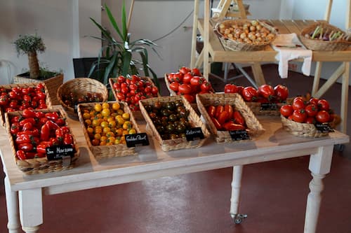 Hofladen Display Paprika Waren Heusweiler Kirkel Altstadt Erdbeerland Ernst & Funck