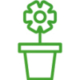 Icon einer Blume in einem Blumentopf von Erdbeerland Ernst & Funck