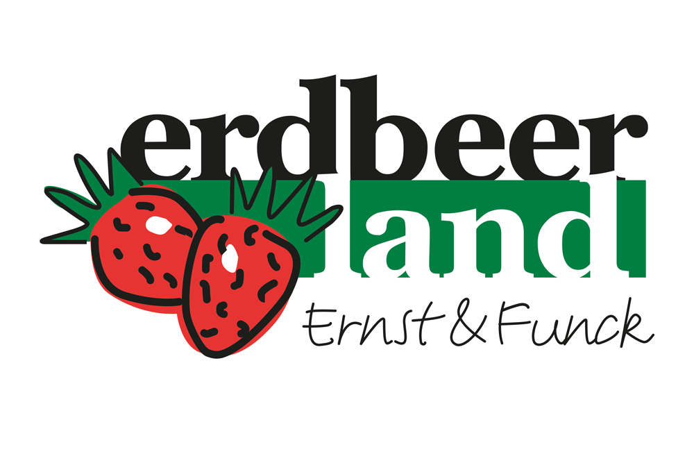 Erdbeerland Funck Logo mit Kontur